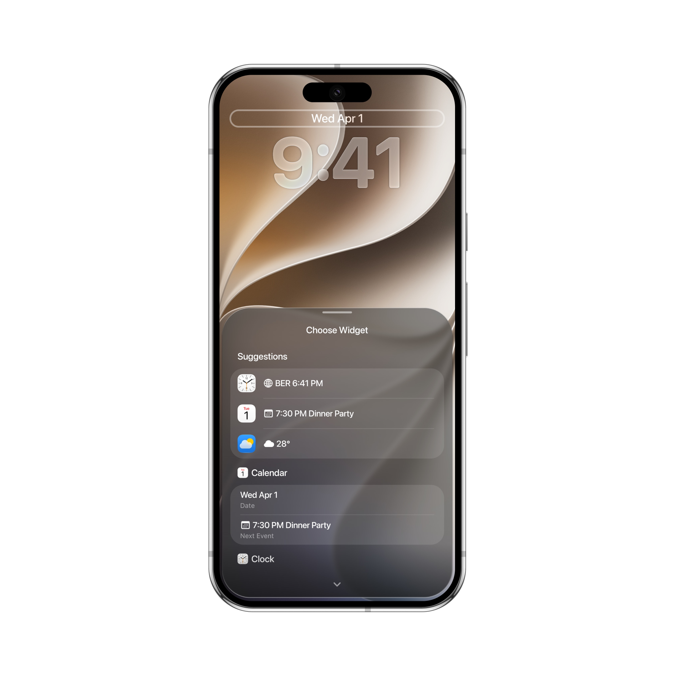 Expanded Lock Screen typography and color options