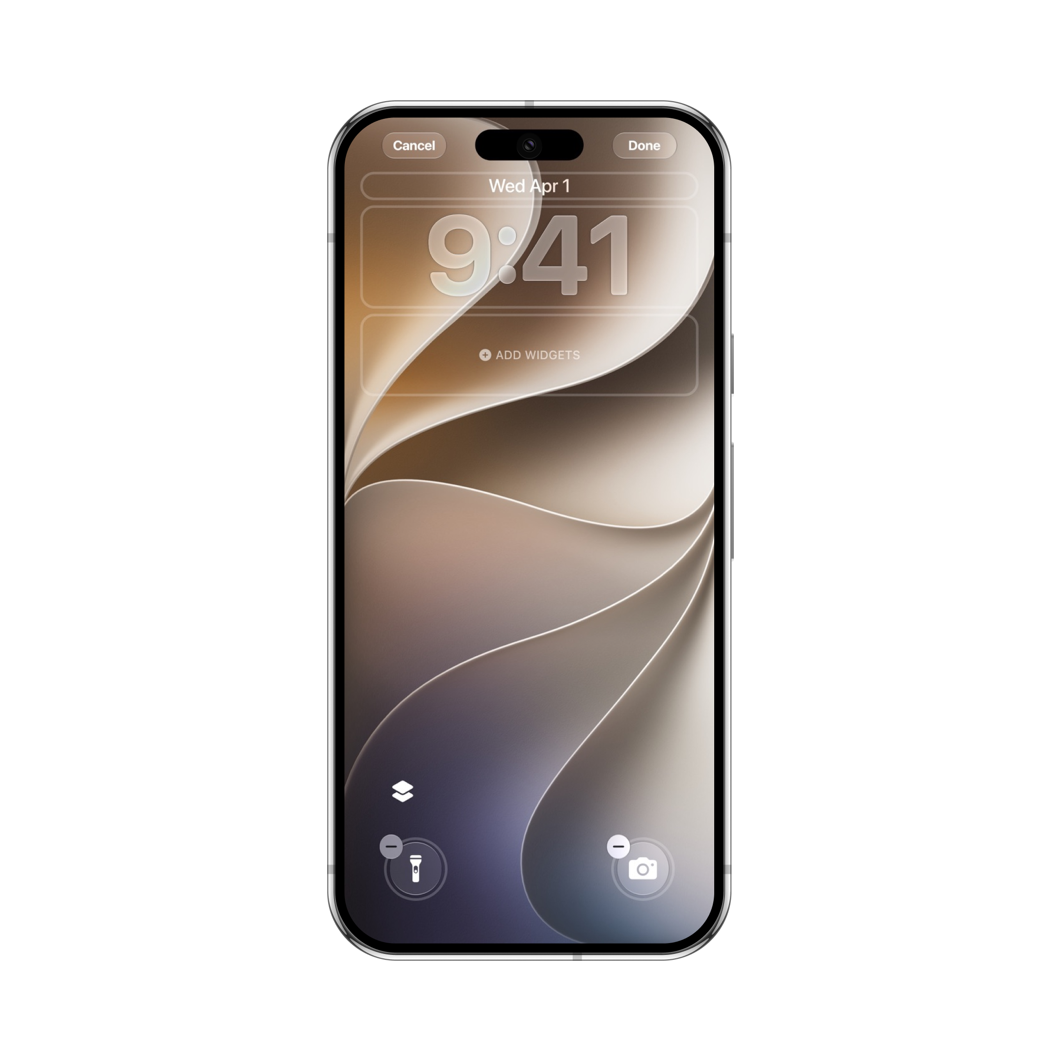 The redesigned iStage 27 Lock Screen editor