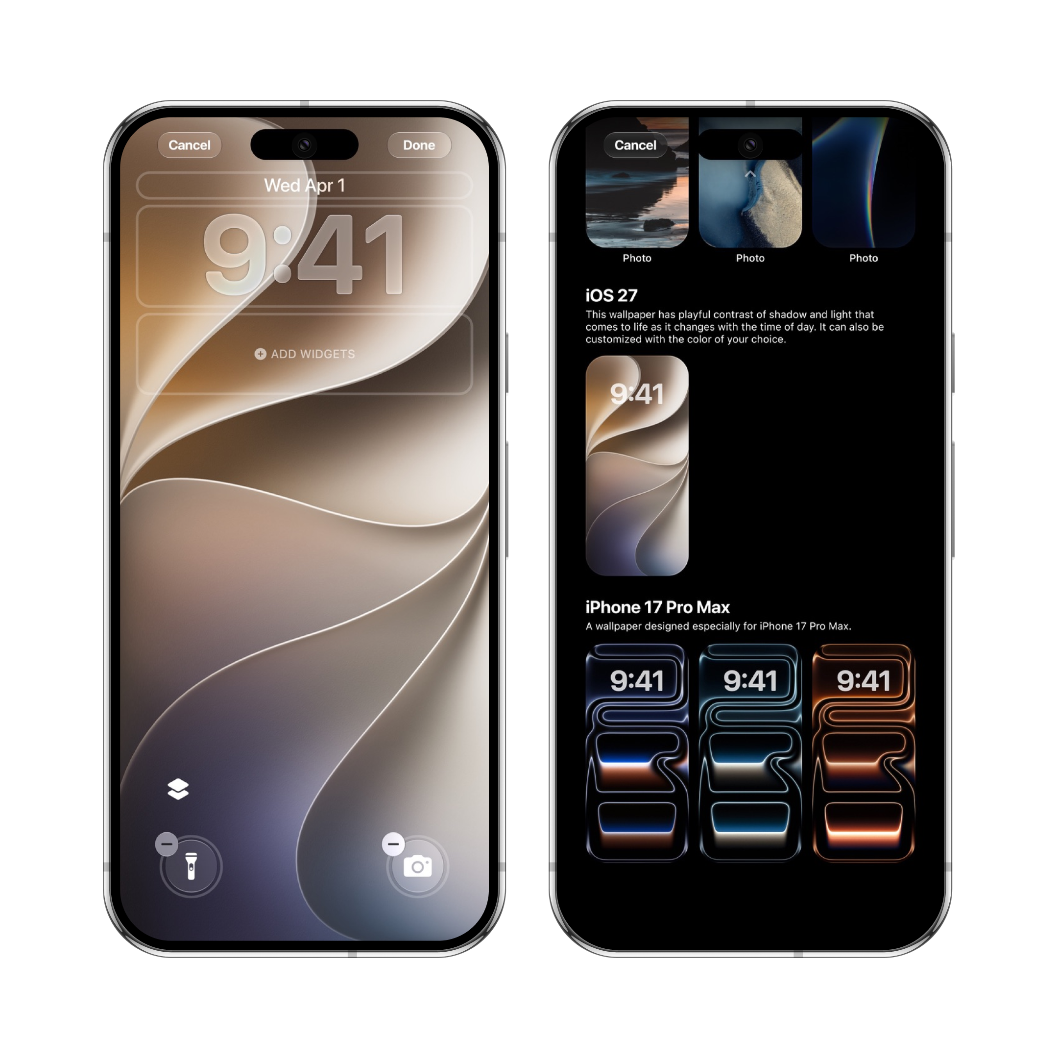 iStage 27 personalization editors and wallpaper gallery